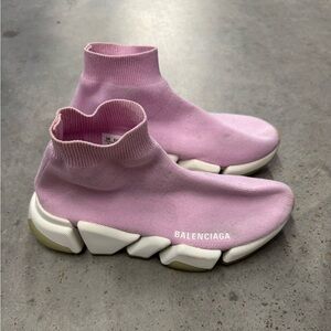 Balenciaga Speed Trainer Sock Sneakers Pink Size 6